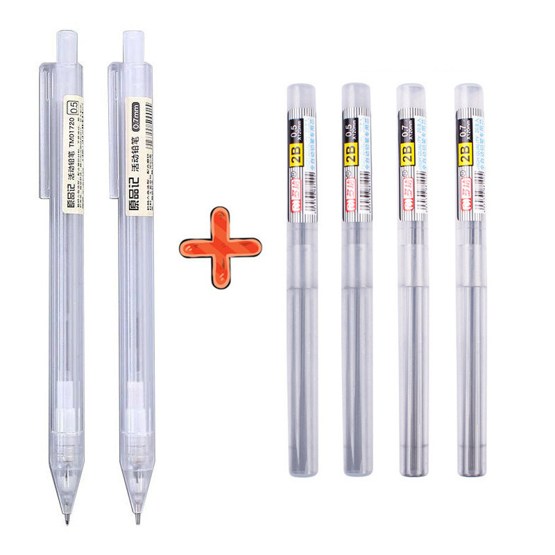 Mechanical Pencil 0.3 - リフィルセット付きメカニカルペンシル2b 0.5 0.7,透明ドラフティング用品,和風文房具