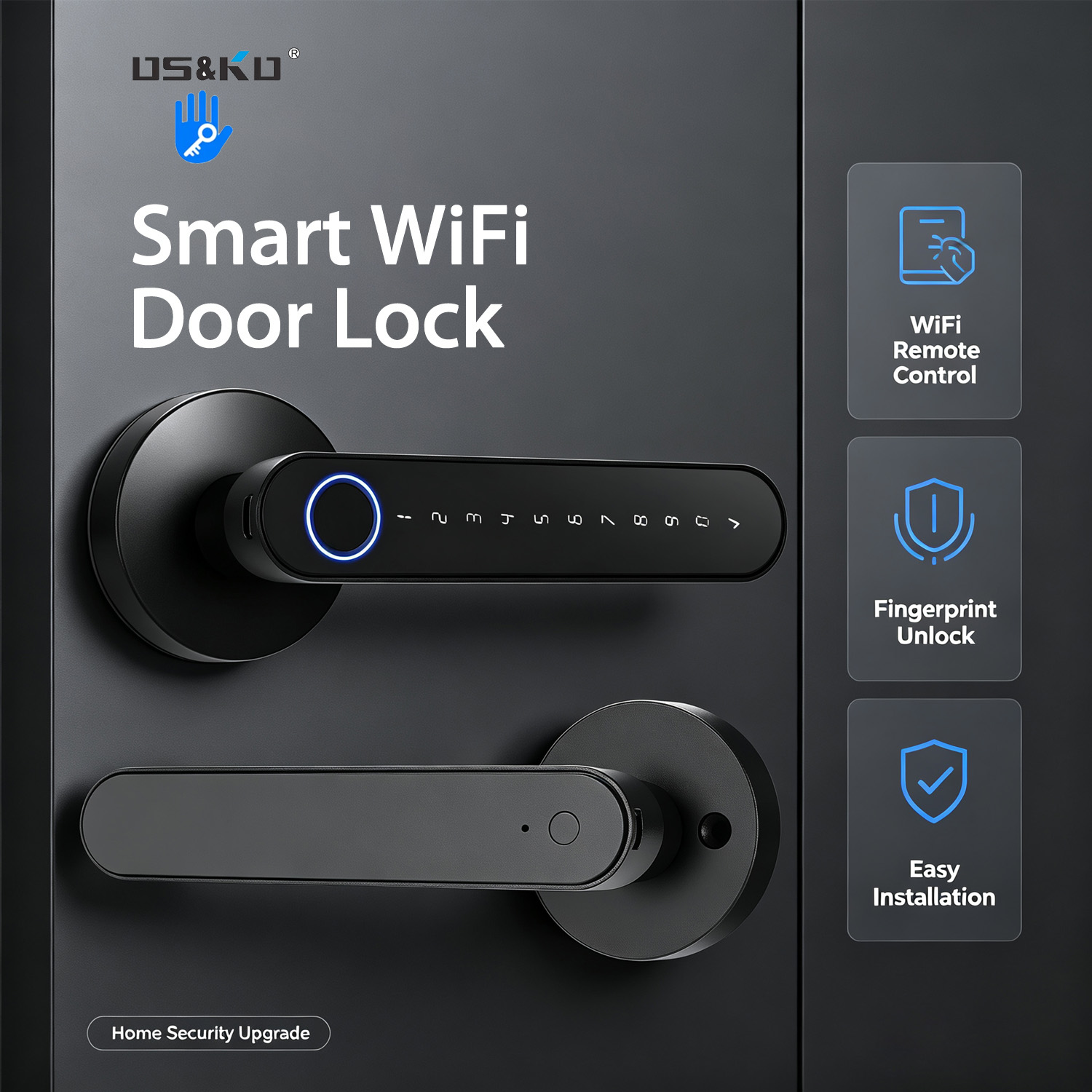 Letter Opener Brass - TTLock スマートデジタルドアロック、5つのキーレスエントリーウェイ：指紋認証、覗き見防止仮想パスワード、RFID ICカード、Bluetoothアプリリモートロック解除＆メカニカルキー、12ヶ月間待機可能なセキュリティロック（家庭、アパート、Airbnb、ホテル、オフィス用）