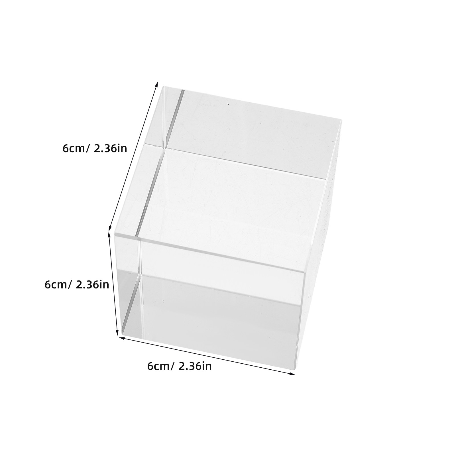 透明な四角いクリスタル製ペーパーウェイト。重厚感があり、オフ - Book Weight Glass のレビューと価格