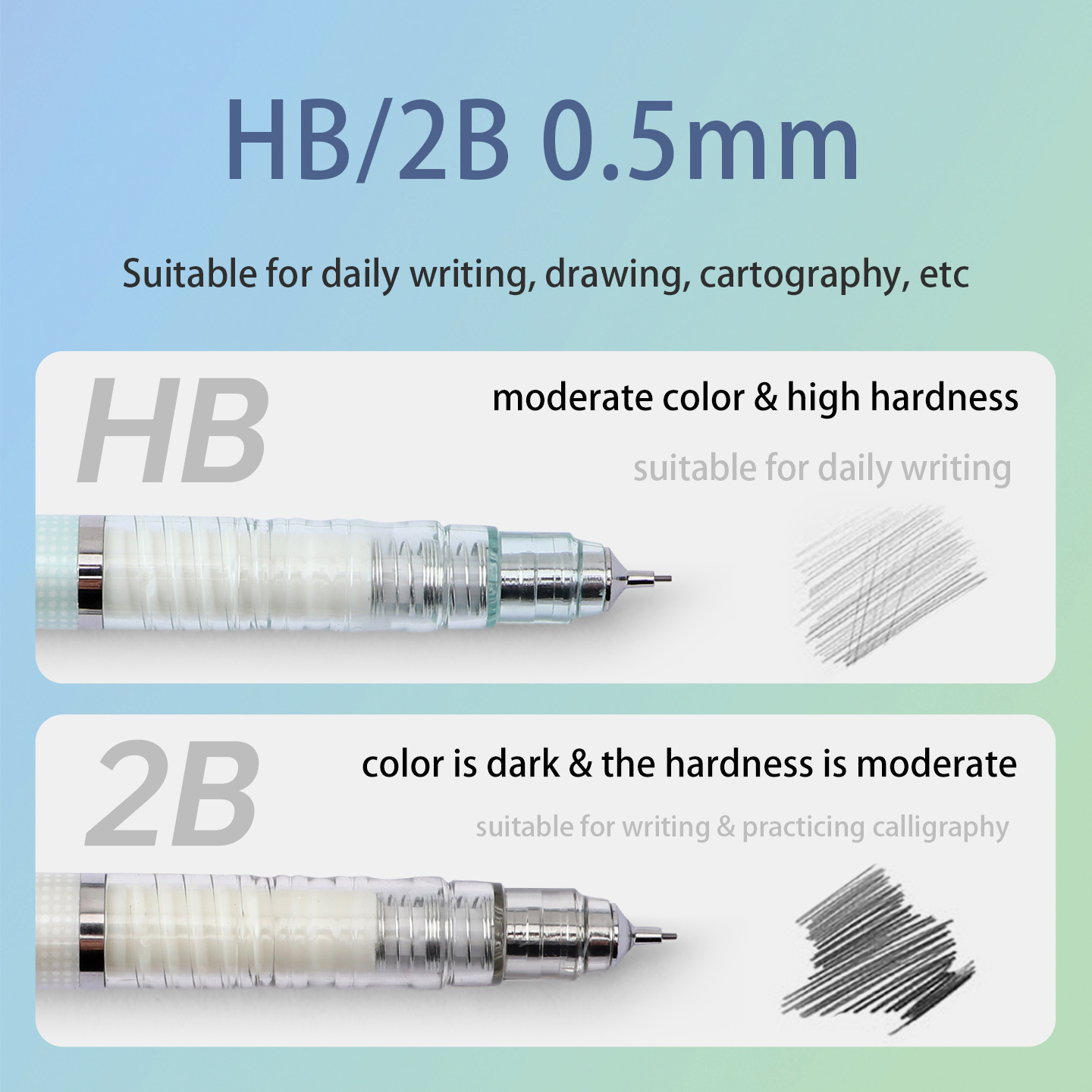 BAOKE 0.5 HB/2B シャープペンシル 4色バレル - Mechanical Pencil 0.3 のレビューと価格