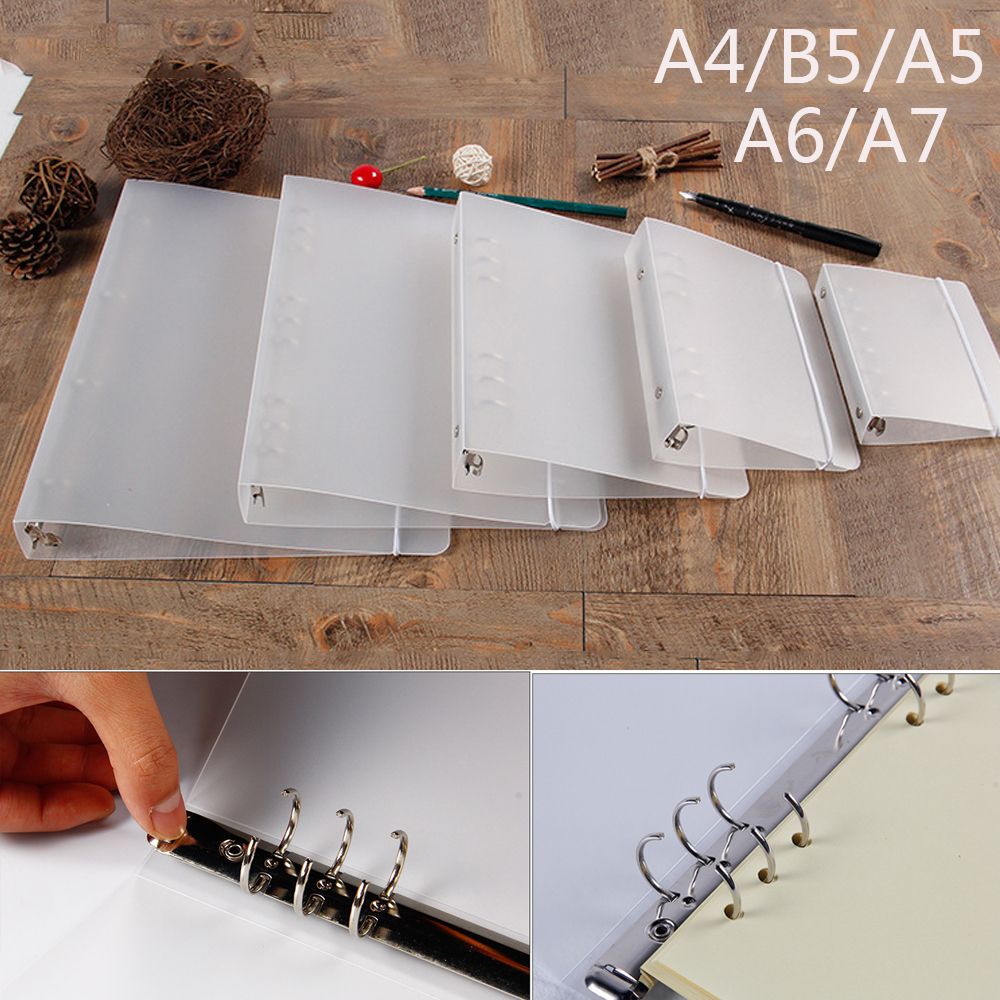マット透明ルーズリーフノートブックケース、リングバインダー、 - Binder A4 Lever のレビューと価格