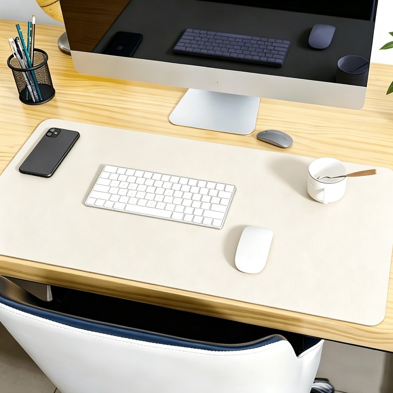 大型の合成皮革製マウスパッド1枚。オフィスやデスクでの使用に - Leather Desk Pad のレビューと価格