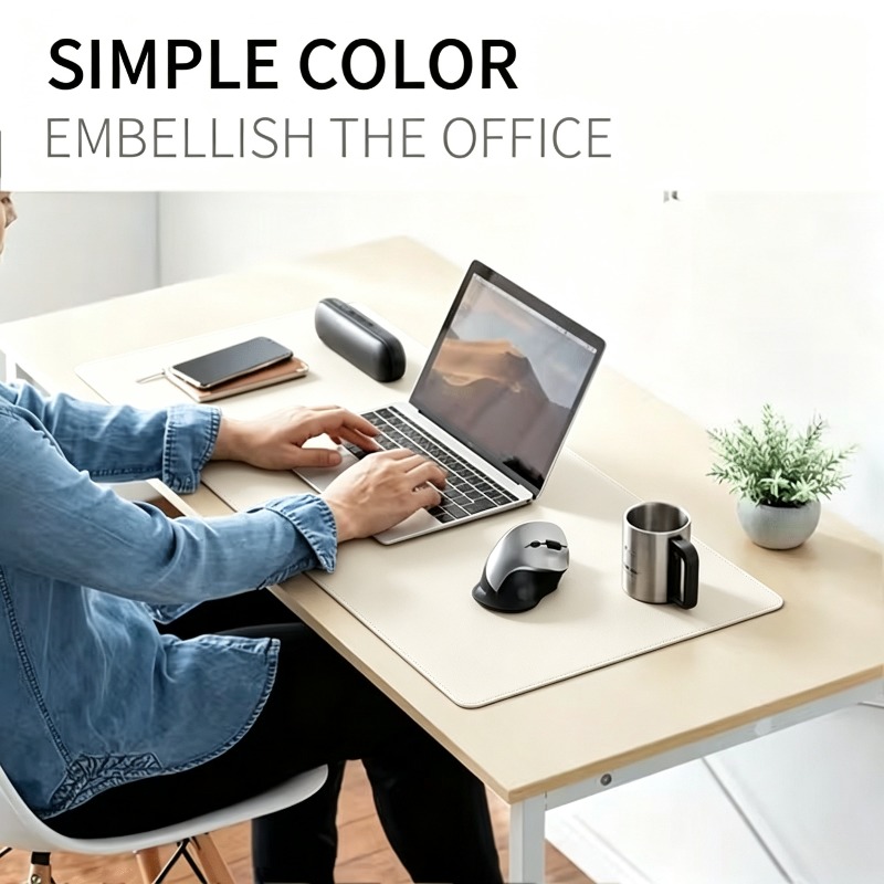 大型の合成皮革製マウスパッド1枚。オフィスやデスクでの使用に - Leather Desk Pad のレビューと価格