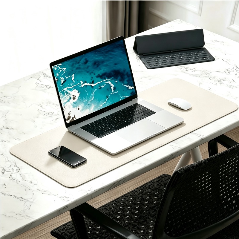 大型の合成皮革製マウスパッド1枚。オフィスやデスクでの使用に - Leather Desk Pad のレビューと価格