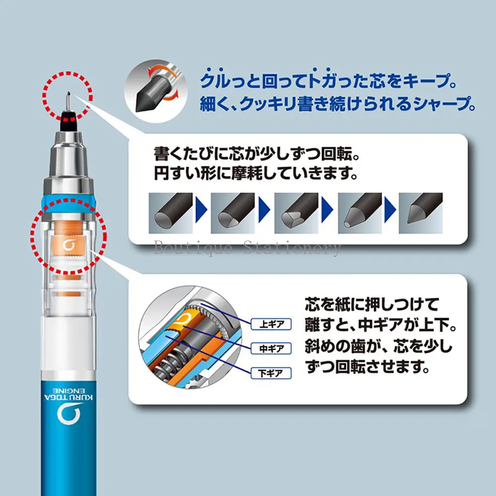 日本UNI クルトガ シャープペンシル M5-450 折れに - Mechanical Pencil 0.3 のレビューと価格